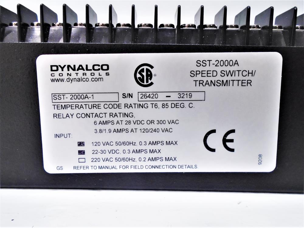 DYNALCO CONTROLS SPEED SWITCH TRANSMITTER SST-2000A-1 